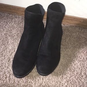 Black velvet boots